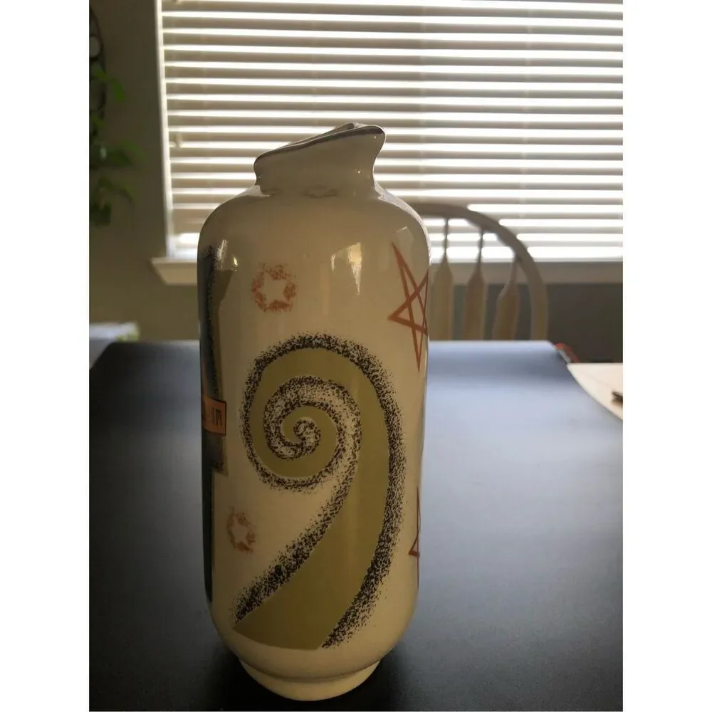 Vintage USA Pottery Anchor Vase Jubilaeum Nautical MCM 7.5”